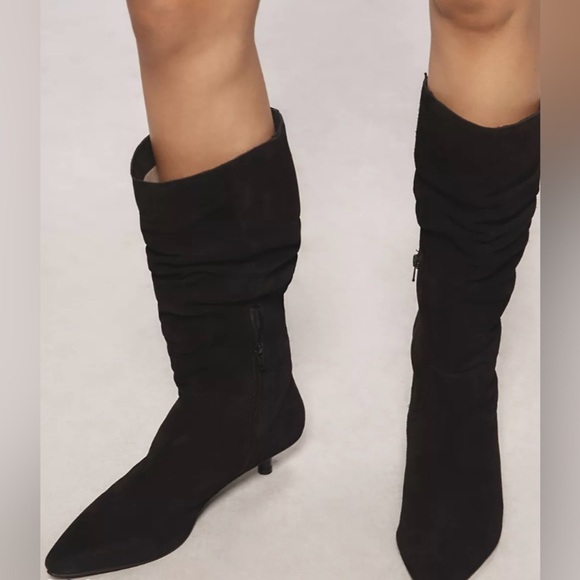 Seychelles Acquainted Slouch Boots Sz 8 Black Suede - Picture 4 of 12